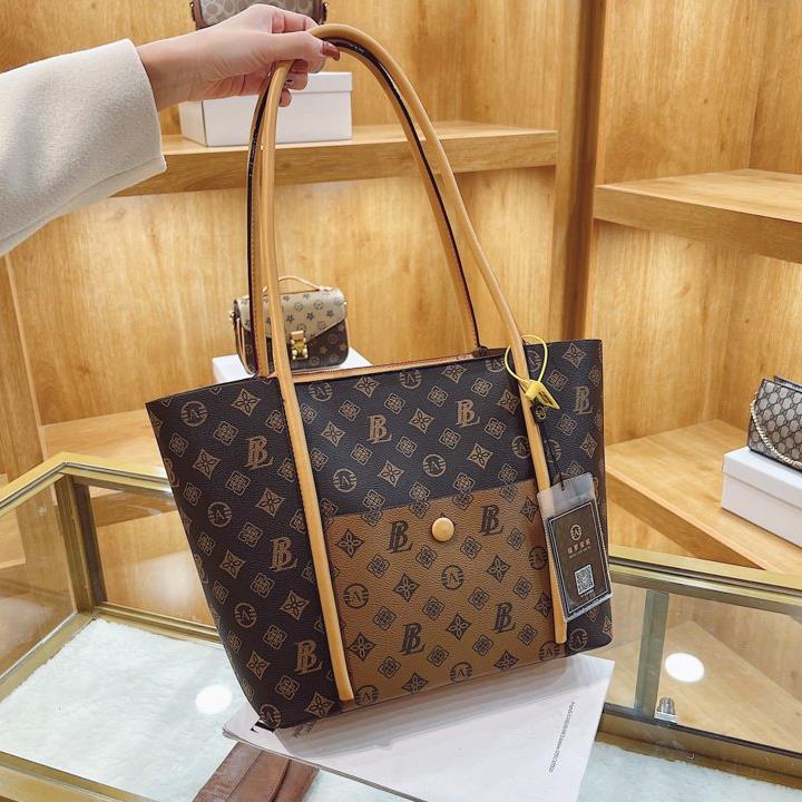 

Autumn/Winter Fashion Tote Women's Vintage Print Letter Large Capacity Shoulder Bag, As pic