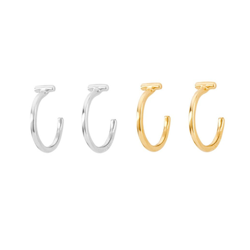 

Circle Hoop Earring High Quality Spanish Original Fashion 925 Silver Color Earrings Festval Luxury Jewellry Gift UNO de 50 Plated Jewelry