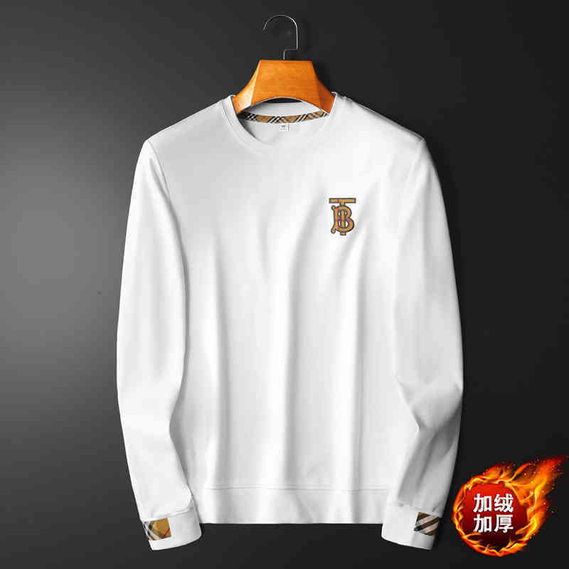 

Brand Designer BB R T shirt and Polo Shirt G3618-p140 autumn winter Plush sweater men's thickened long sleeve bottom UAJ6, White