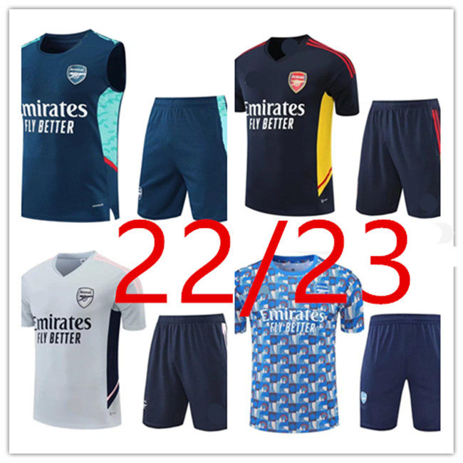 

22 23 arsen PEPE SAKA soccer jerseys tracksuit Gunners training suit TIERNEY SMITH ROWE 2022 2023 Short sleeve Vest portswear Transport, Black