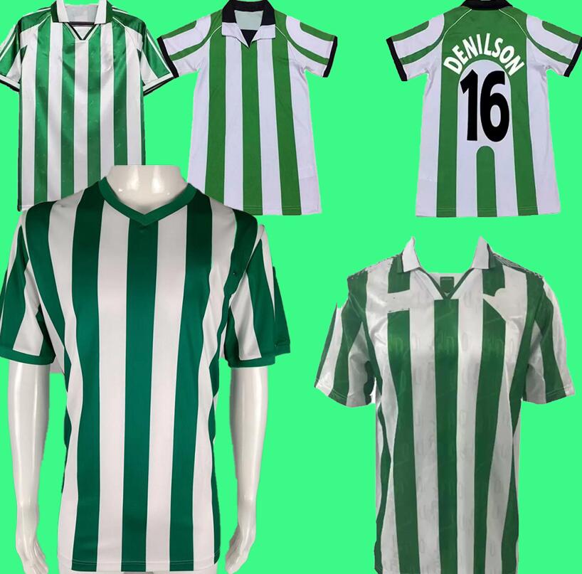 

2003 2004 real betis retro soccer jerseys 1994 1995 1996 1997 1998 JOAQUÍN Denílson Fernando FINIDI classic vintage football shirt, 1996 away