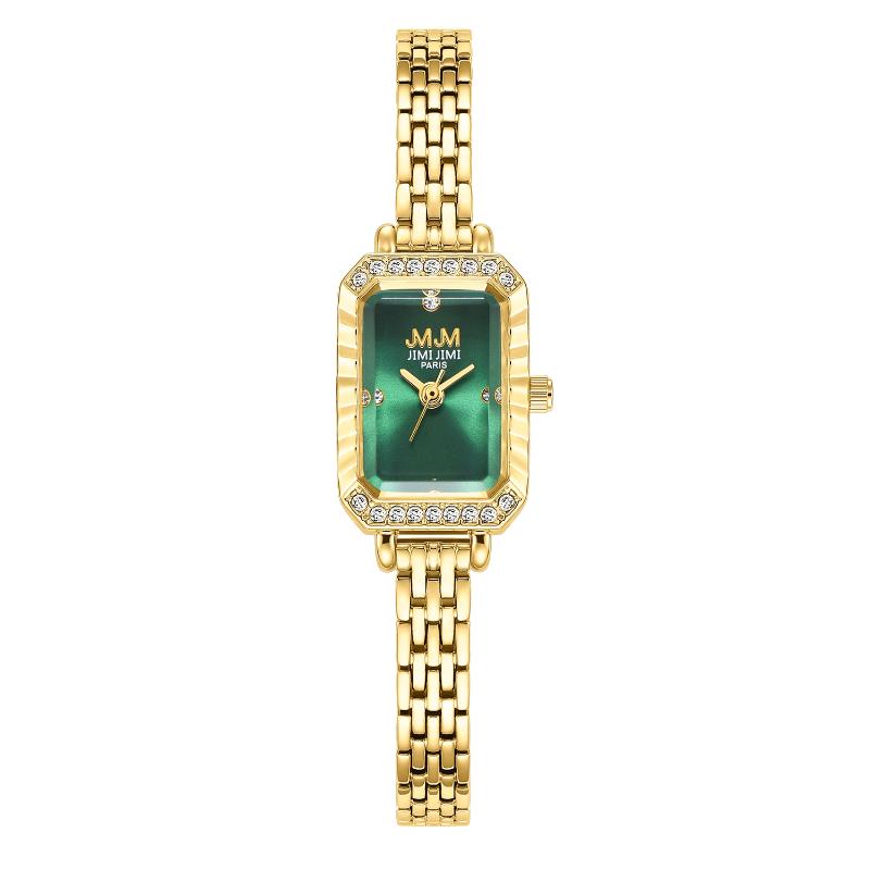 

Wristwatches Luxury Minimalist Stainless Steel Band Quartz Watches Ladies Fahion Wrist Watch Sets Women Bling Fashion, Jm-60003rba