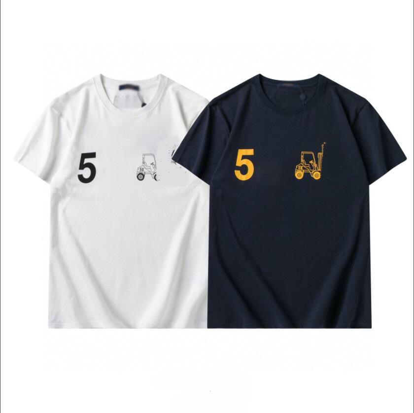 

Men's Designer 2022 Summer Men's and Women's Cotton T Shirts Loose Couples French Simple Letters Hip Hop Short Sleeves M-3XL#636, Black