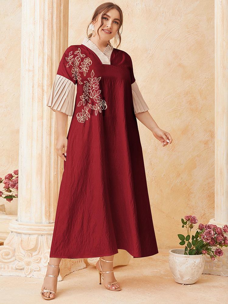 

Plus Size Dresses Clearance Price Women Large Maxi 2022 Summer Elegant Abaya Evening Party Festival Long Muslim ClothingPlus, White