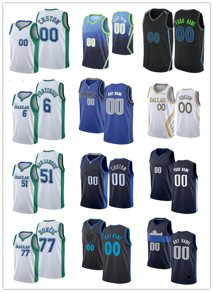

75th Custom Dallas''Mavericks''Jersey MEN Women Youth 42 Maxi Kleber 1 Tyrell Terry 51 Boban Marjanovic 7 Dwight Powell Basketball Jerseys, Color
