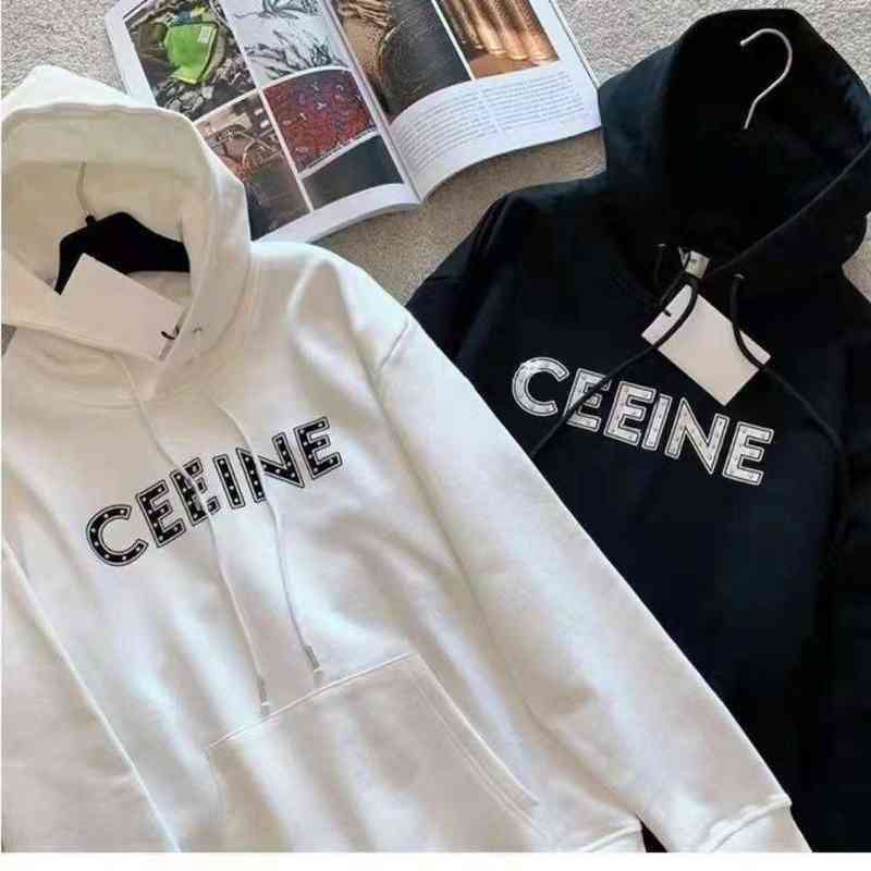 75% Off Factory Direct Online Spring and autumn new rivet series printed hooded Pullover Sweater men and women stars same style top fashion-image-790736215