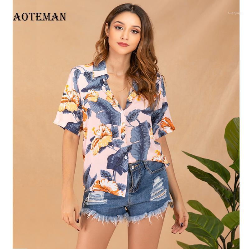 

Spring Summer Women' Blouse Shirt 2022 Casual V Neck Short Sleeves Print Blusas Shirts Female Mujer De Moda Vintage Tops Women Blouses, Blue