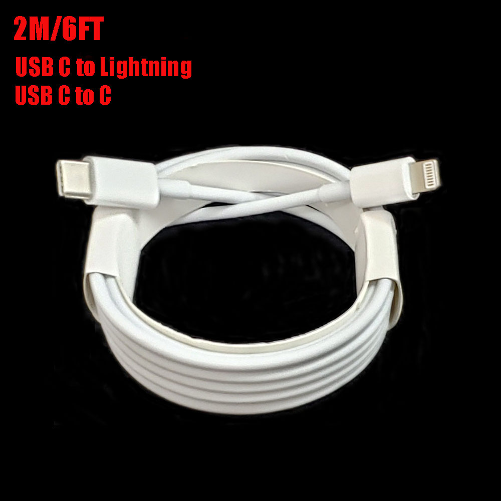 

2M 6FT 1M 3FT 1.5M USB PD 12W Lightning Cables Type C to C Cable Fast Charging Cords Quick iPhone Charger Cord iPhone Cable for iPhone 11 12 13 14 Plus Pro Max Android Phones, White