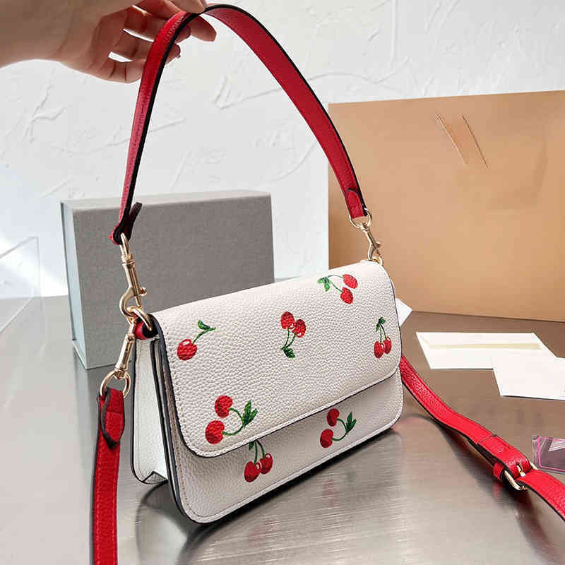 

Shoulder Bag Crossbody Bags For Women Totes New Cherry Pattern Leather Designer Handbags Messenger Bags Purses Bag Ladies Wallets 220625, Co 1