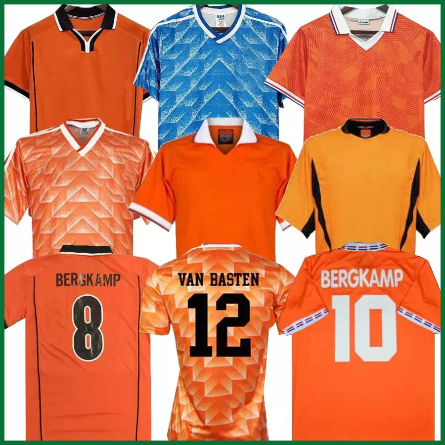 

1988 Netherlands Retro Soccer Jersey Van Basten 1997 1998 1994 Holland football shirts BERGKAMP 97 98 12 Gullit Rijkaard DAVIDS national top orange jersey vintage, 1996 home jersey
