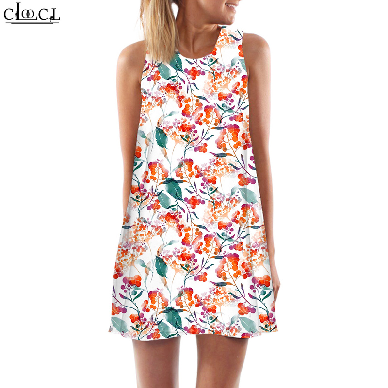 

Women Tank Tops Retro Floral Graphics 3D Printed Loose Dress Sexy Short Summer Sleeveless Dress Female Vest Dresses 220616, Sleeveless dress-1