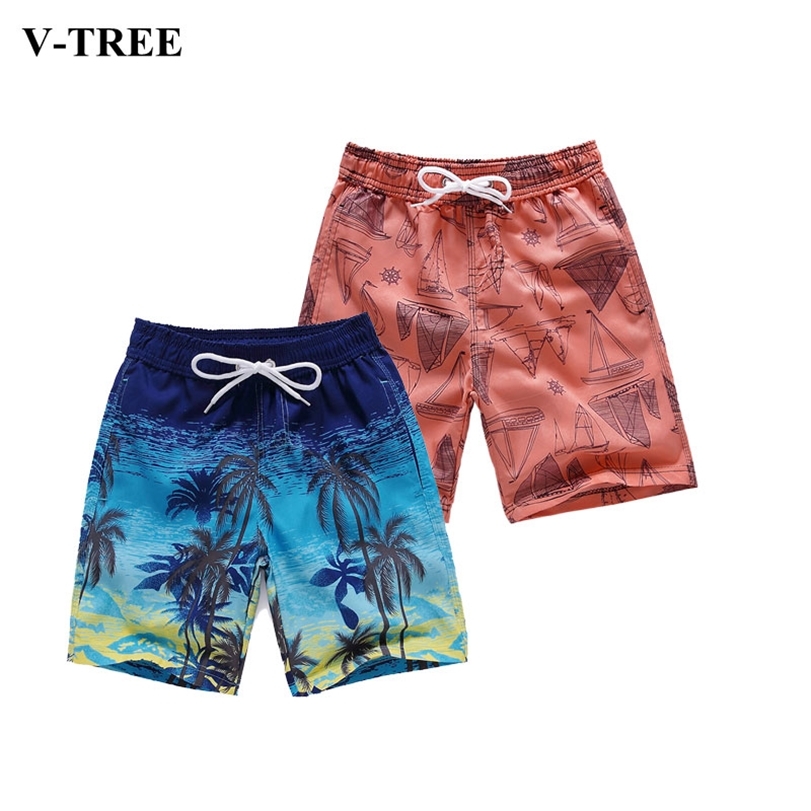 

Summer Beach Shorts For Boys 3-14years Teenager Surfing Pants Quick-Dry Children Trousers Loose Holiday Clothing 220419, Konglong