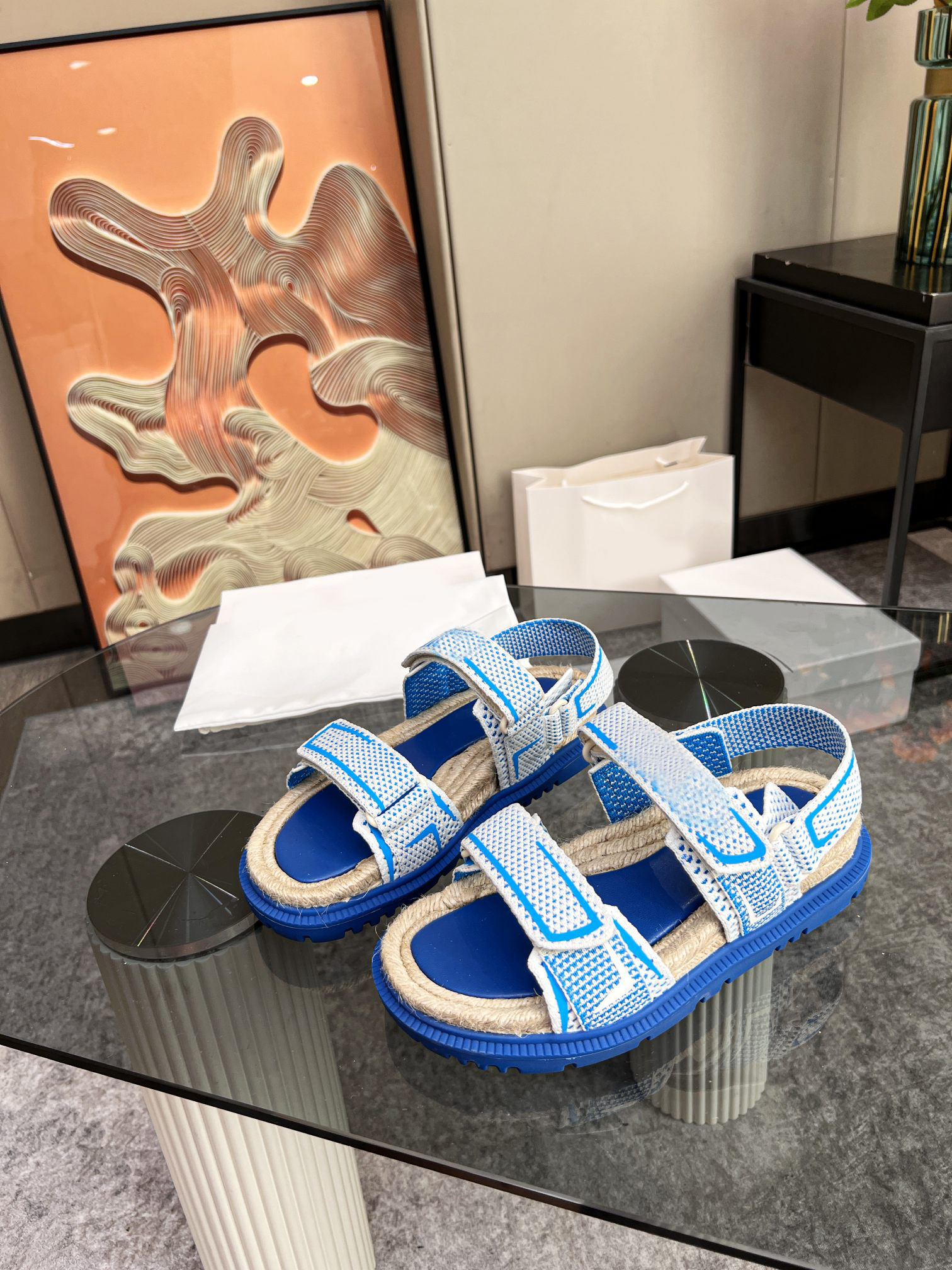 

Luxury Designer Velcro Sandals Flat Slippers Women's Casual Slippers, Color 1