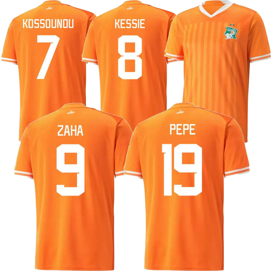 

2022 Maillot ZAHA Cote d Ivoire soccer jerseys ivory coast PEPE KESSIE Ivorian football shirts men CORNET KOSSOUNOU GERVINHO national jersey, Home