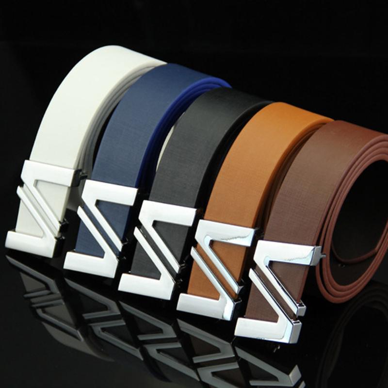 

Belts Belt Fashion Mens Buckle Waistband Leather Men Smooth Girdle Leisure Strap Casual AccessoriesBelts, Black
