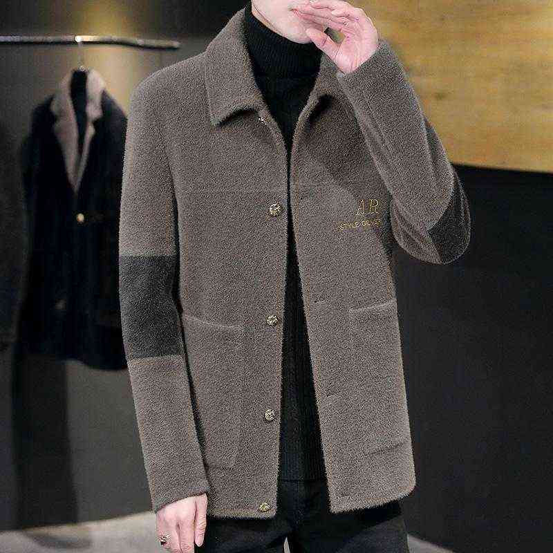 Mélanges de laine pour hommes Mode Couture Hommes Veste en laine Manteau Mi-long Casual Slim Business Trench Social Streetwear Coupe-vent Vêtemen