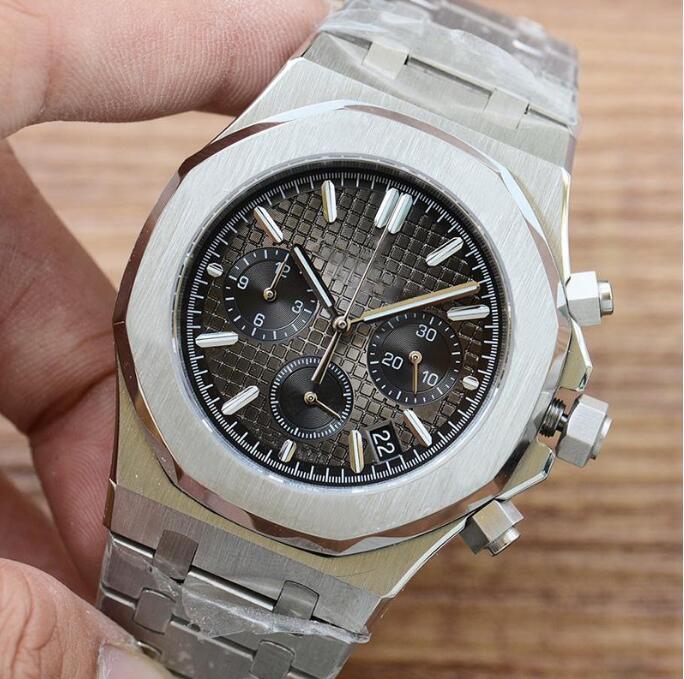 

U1 Classic Mens Watches Quartz Movement Watch 42mm Fashion Business Wristwatches Montre De Luxe Gifts for Men Silver Wristwatch, Water proof 50m