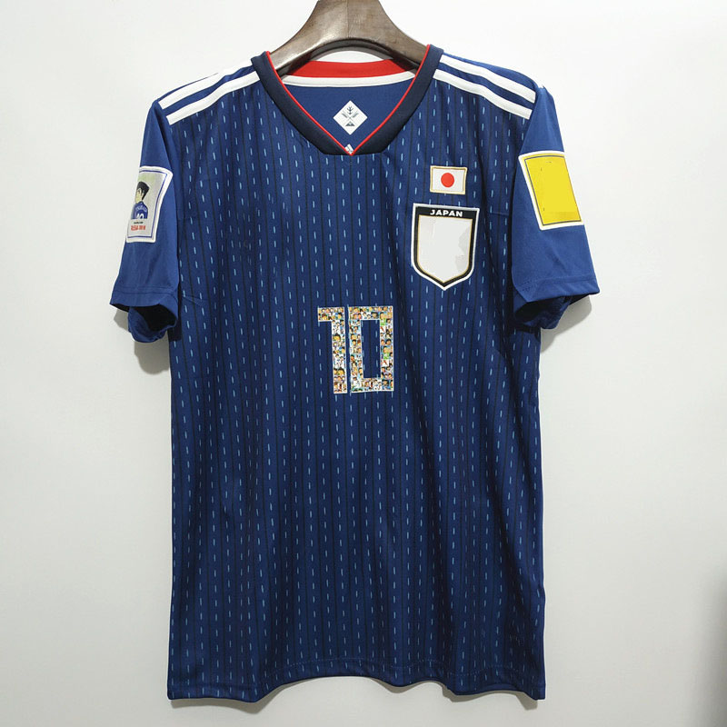 

Fans Tops &Tees Japan 2018 Shirt football jersey short sleeve uniform can be customized, Blue