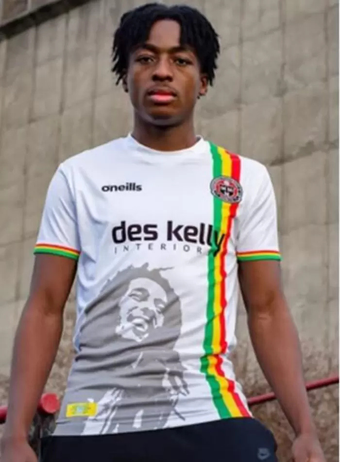 

Bohemian FC 2021 2022 Bob Marley Away Soccer Jersey White 21 22 Bohemians Bohs Special Football Shirt DOHERTY TWARDEK DEVOY ALI COOTE LIAM BURT FEELY TALBOT chn88, Image