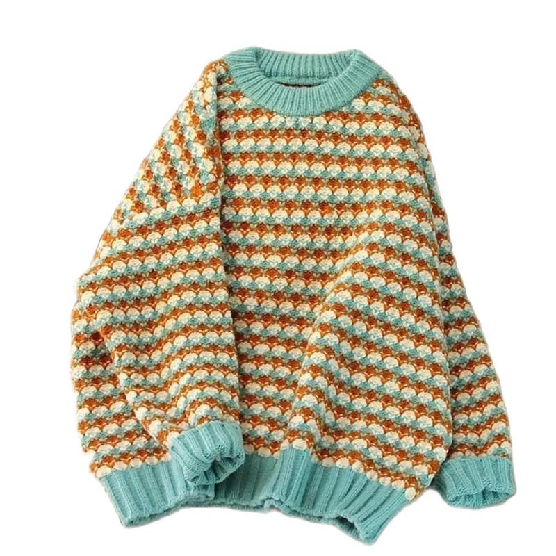 

Women's Sweaters Womens Furry Imitation Mink Female Knit Pullover V-Neck Loose Lady Clothes Trendy Casual Woman Tops TeesWomen's, Green