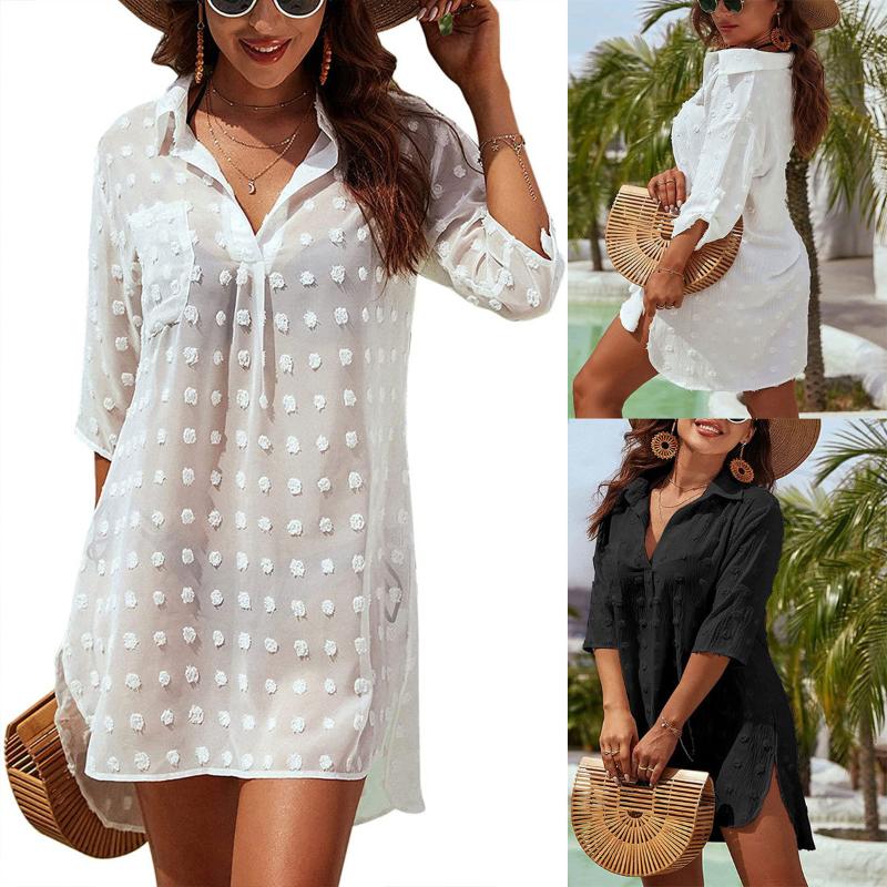 

Party Dresses Women Floral Print Dress Summer Sexy Lace Short Sleeve Turndown Neck Mini Blouse Female Vintage Casual Beach VestidoParty, Pink