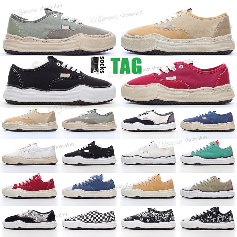 

2022 Maison Mihara Yasuhiro MMY Shoes OG Sole Toe Cap Designer Canvas Lowcut Sneaker Mens Platform Womens Leather Suede White Black Red yemianbu