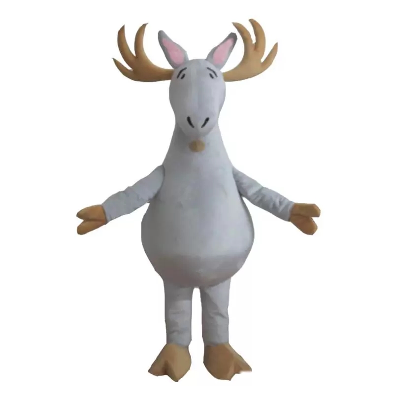 

Factory direct sale Grey Deer Costume Outfits Adult Size Cartoon Mascot costume For Carnival Festival Commercial Dress, As pic