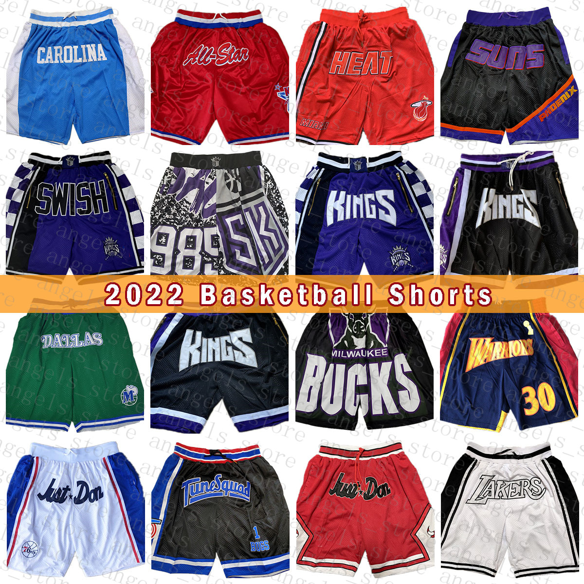 Juste dun Sacramento''kings''Men 2022 Shorts de basket-ball Mitchell Ness 009