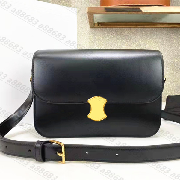 

Famous Genuine leather Shoulder Bag wholesale Women's men tote crossbody Bags Luxury Designer woman fashion Evening clutch TEEN TRIOMPHE Camera Cases cards handbag, Black