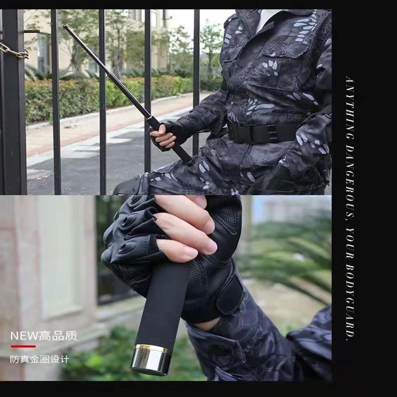 

Men's Jeans Anti-slip Handle Foldable Flexible Swing Stick Hiking Climbing Walking Poles Collapsible Trekking Supplie, Black