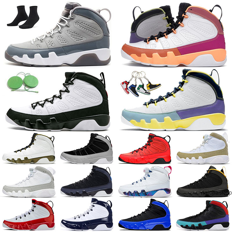Hotsale 9 9s Original Basketball Shoes Jumpman Trainers Sports Sneakers Cool Grey Motorboat Jones Change The World UNC Womens Mens