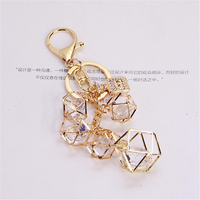 

Keychains Fashion Personality Geometric Key Chain Keychain Women Car Creative Couple Ring