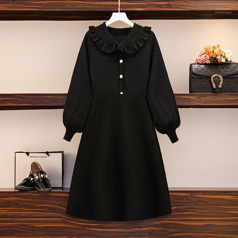 

Casual Dresses 2022 Fashion Women's Clothing Full Solid A-Line For Women Dress, Black
