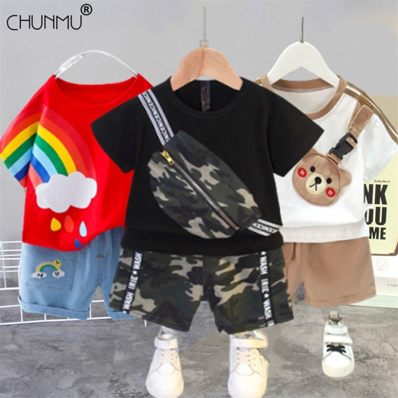 

Baby Clothing Sets 05 Years Summer Cotton TShirt Children Boys Clothes Suit for Kids Shorts Outfit Infant 220616, Green