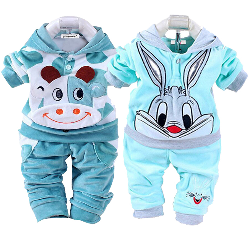 

Kids Clothes Autumn Winter Baby Boy Clothes Sets Children Clothing Sets Baby Girls Sport Suit T-shirt+PantsKeep warm Outfit Suit 220322, As pictures