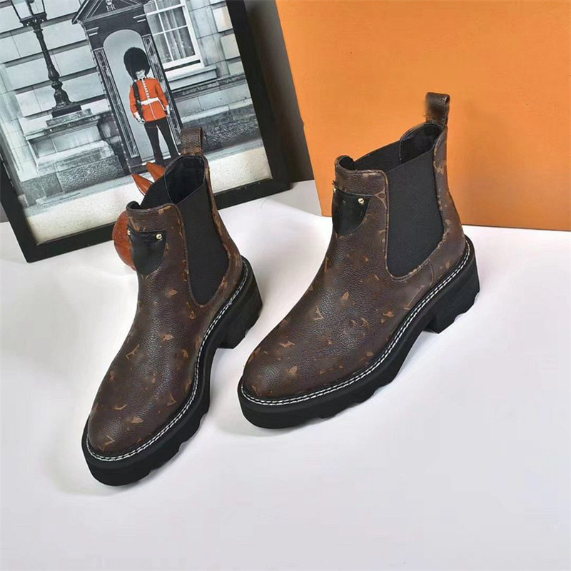

Luxury Designer Women BEAUBOURG Ankle boots Ladies Leather Desert Boot Winter Shoes Martin boots High Top Flat booties Size US 5-10