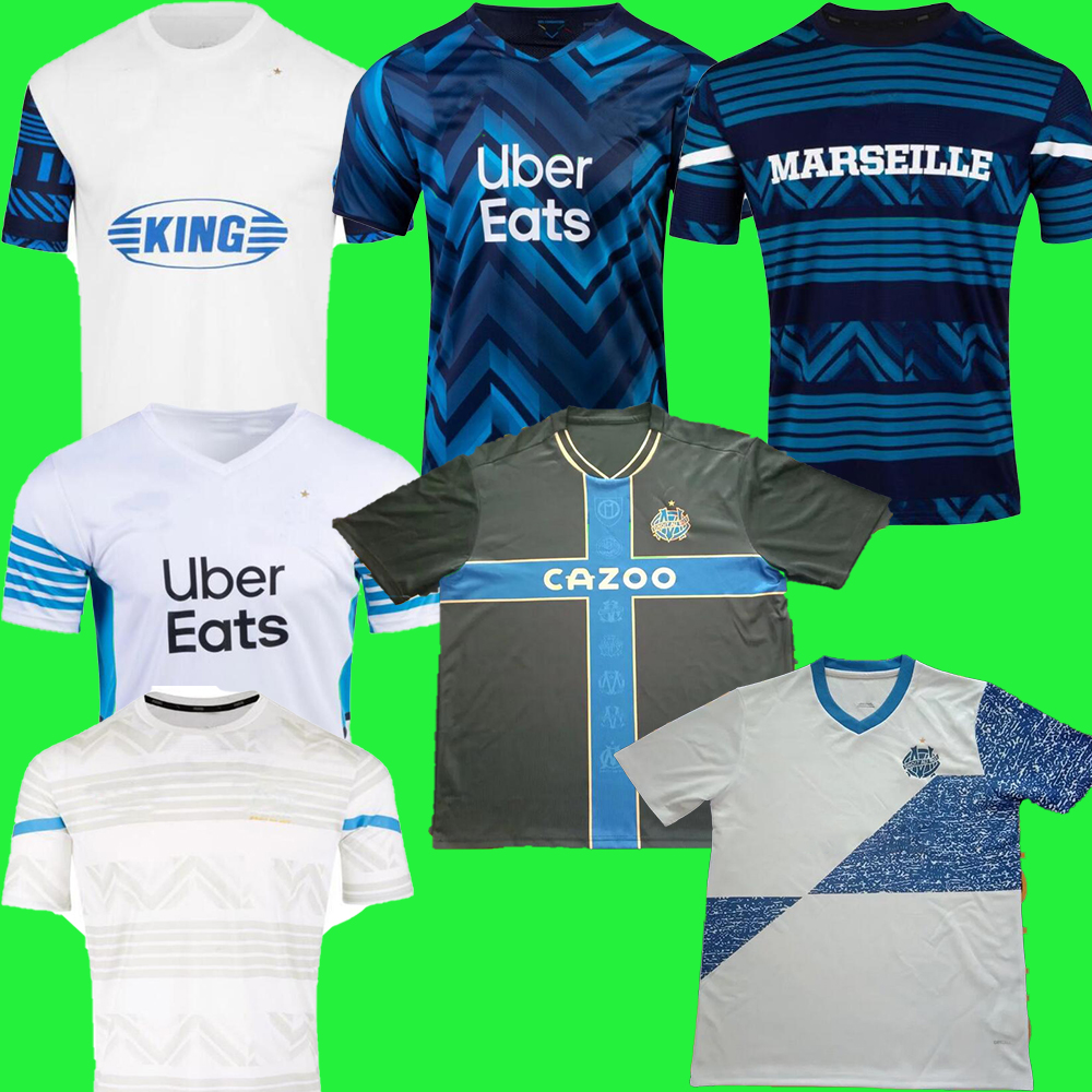 

21 22 23 Marseilles King Soccer jerseys special edition GERSON Under BAKAMBU milik maillot de foot 2021 2012 Pre Match PAYET GUENDOUZI, Home