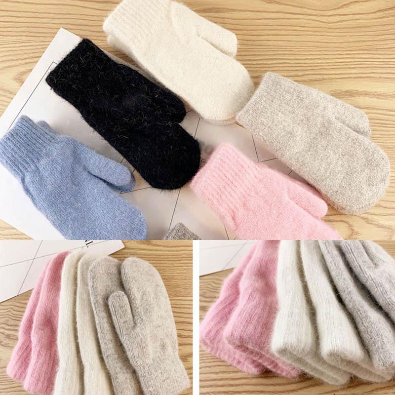 

Five Fingers Gloves Hair Warm DIY Glove Party Beautiful Arrival Gifts High Quality Soft Winter Double-layer 1Pair
