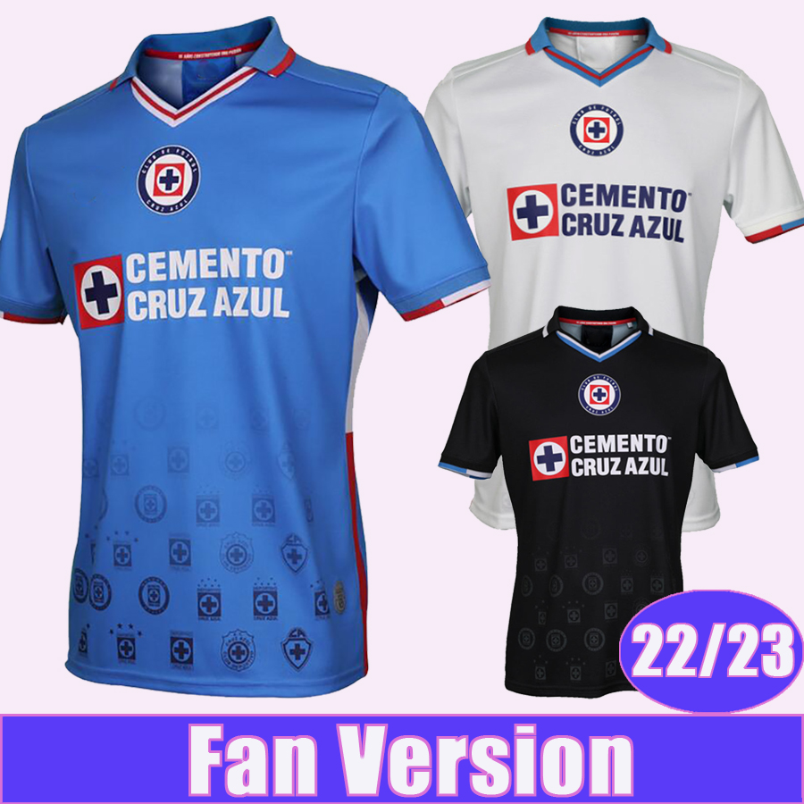 

22 23 Mexico Cruz Azul Mens Soccer Jerseys ABRAM ANTUNA GIMENEZ TABO RODRIGUEZ MORALES ESCOBAR Home Away 3rd Football Shirts, Qm8799 22 23 home no patch