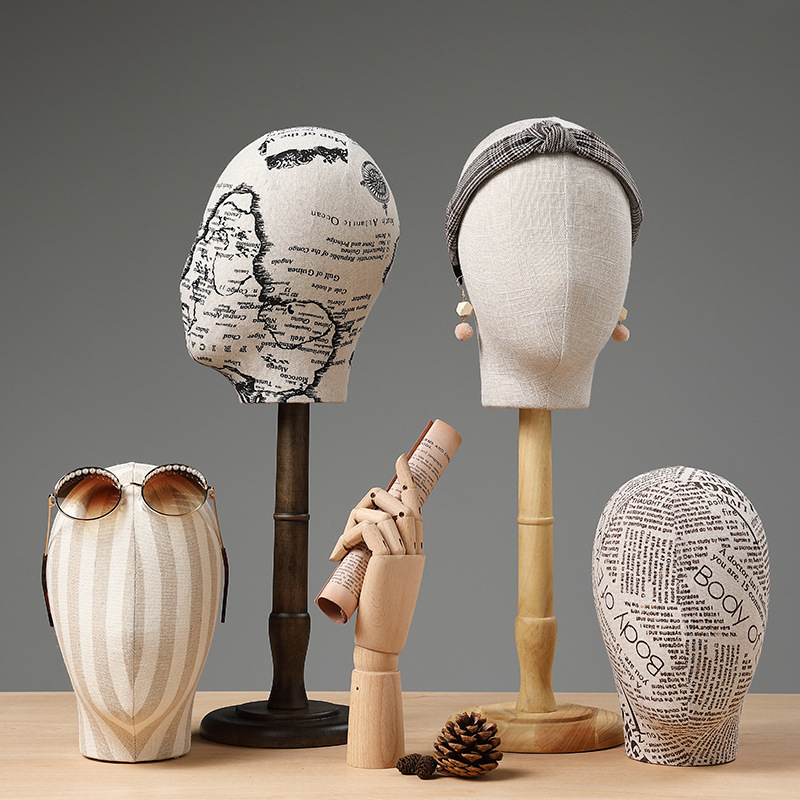 

Fabric Cover Mannequin Head For Wigs and Hat Display