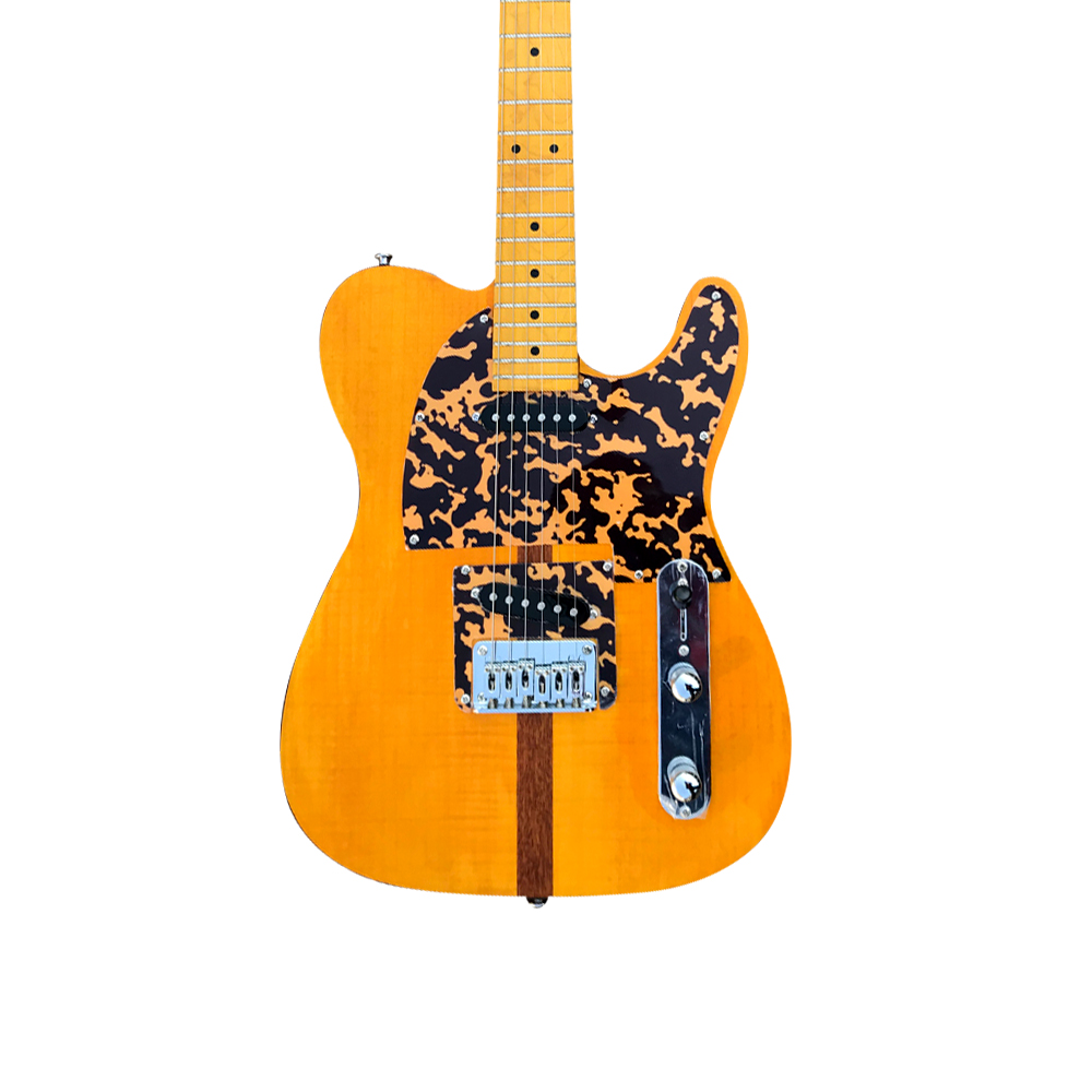 

TL electric guitar, chrome hardware, flame maple top and back, solid mahogany body guitar, 003