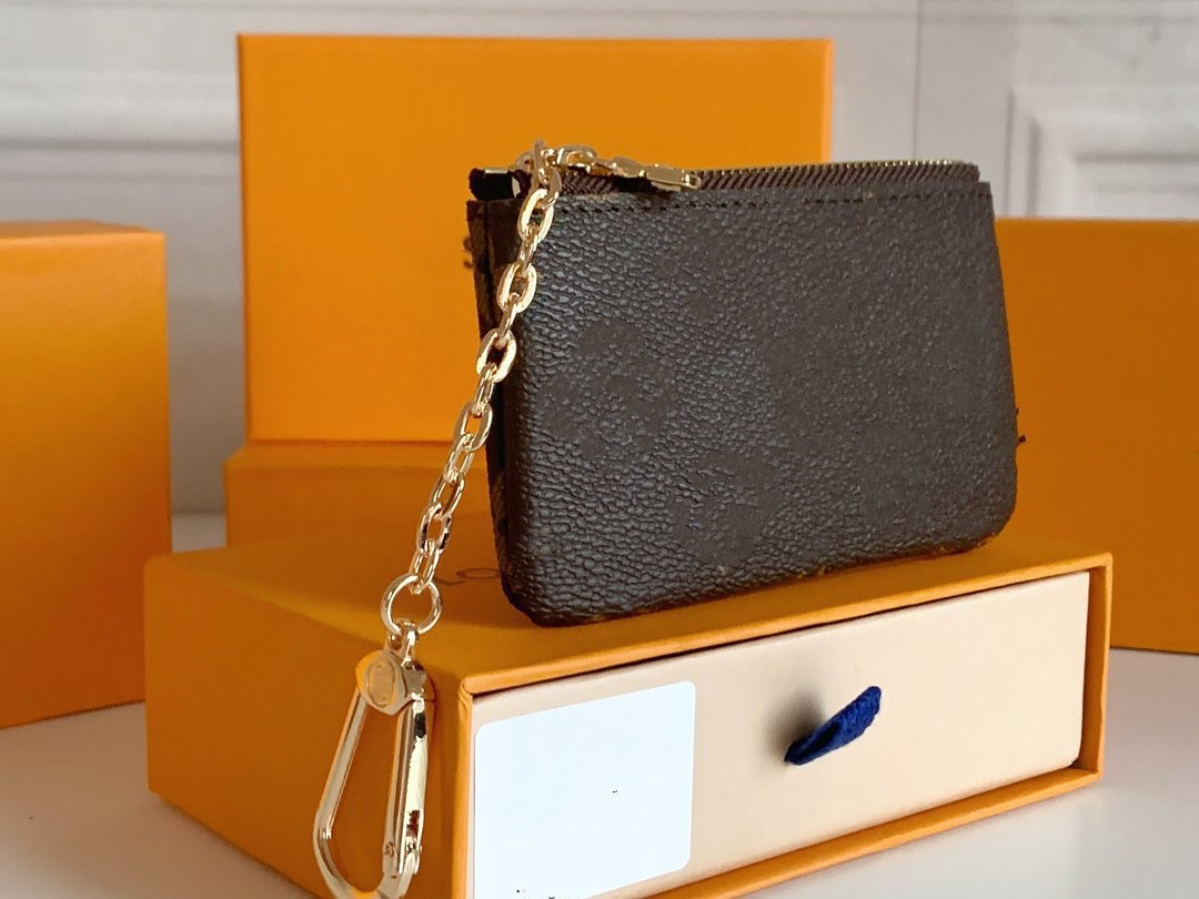Louiseités VIUTONIITES Luxury Design Portable N62650 Purse Key P0uch portefeuille Classic Man Femmes Sacs de chaîne de pièces avec sac à poussièr