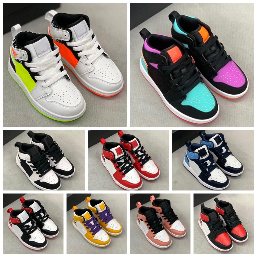 

2022 fashion Designer Slides Athletic 1s Kid Basketball Shoes jumpman Game Infants Royal Scotts Obsidian Chicago Bred Sneakers Melody Mid Mu, Custom