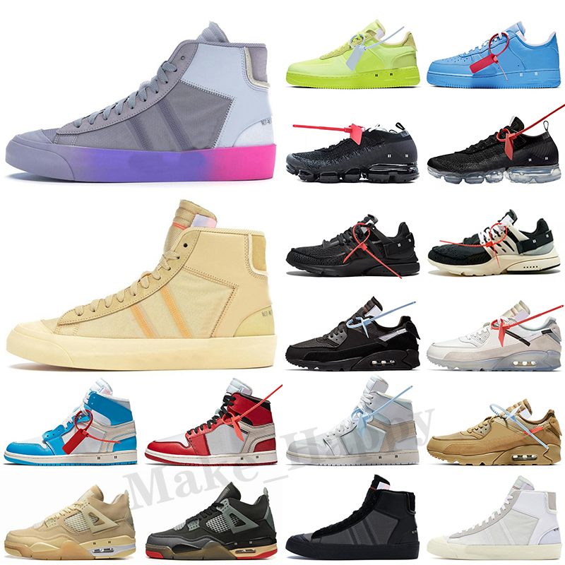 Original Mens womens off Shoes MCA white Blue Red mac Silver Metallic Volt Low 90s Triple black green GNER Prestos 2.0 Size 36-45