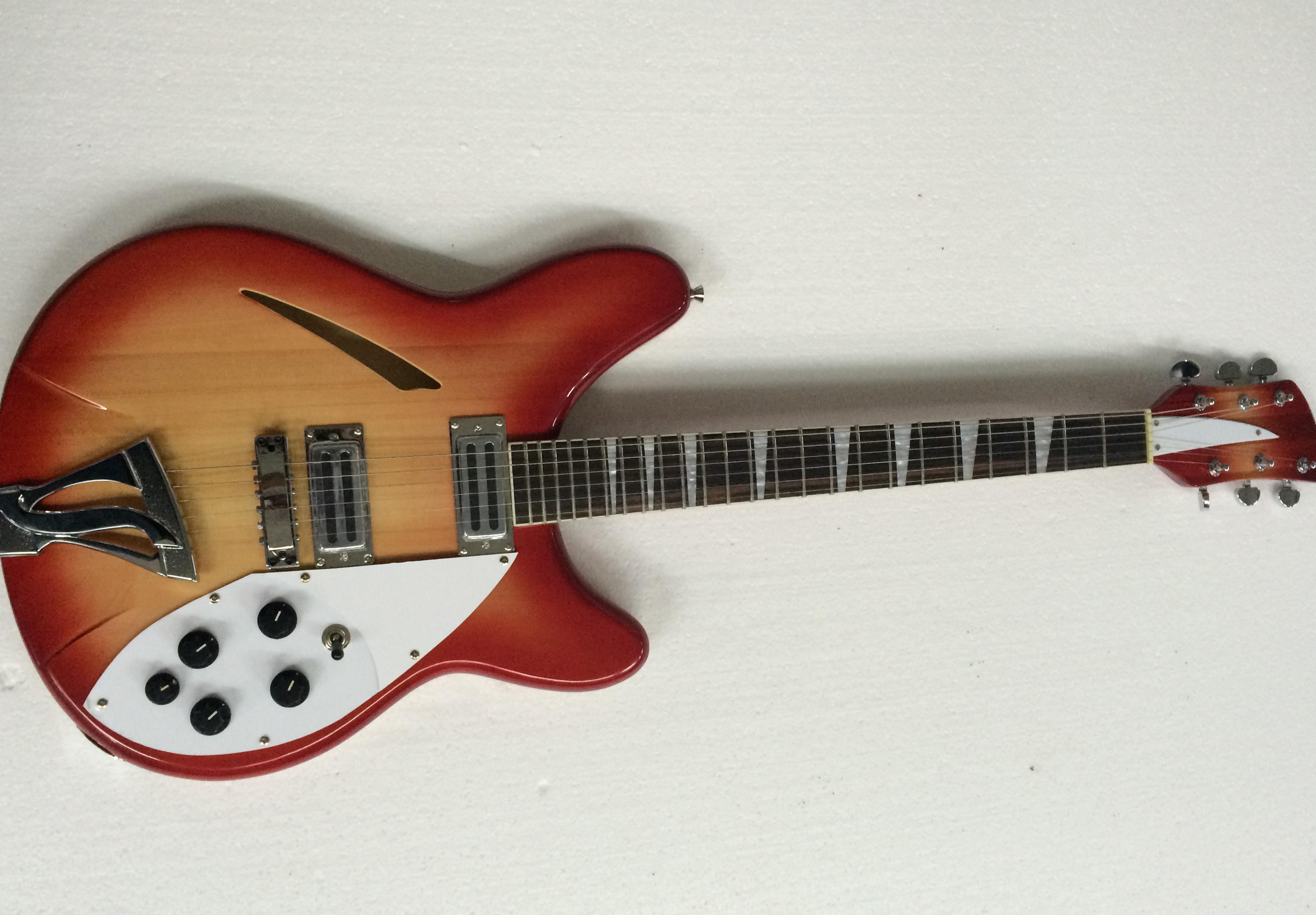 Ricken 360 Electric Guitar Semi Hollow Body Chrome Hardware-image-760798860