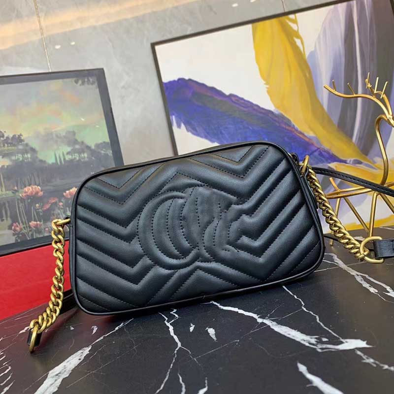 

Luxurys Designers Shoulder bag Original leather Handbags wallet 2022 women bags Marmont series Crossbody purses Cross Body Handbag 01, Red