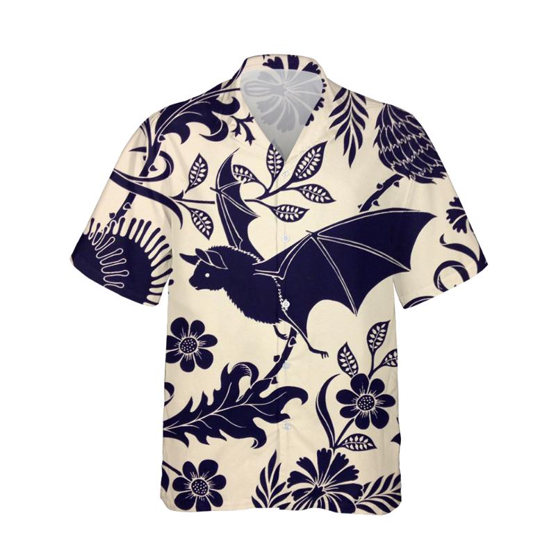 

Men' Casual Shirts Jumeast 3d Halloween Bat Printed Horror Hawaiian Vintage Shirt Men Short Sleeve Fashion Mens Clothing StreetwearMen, 05
