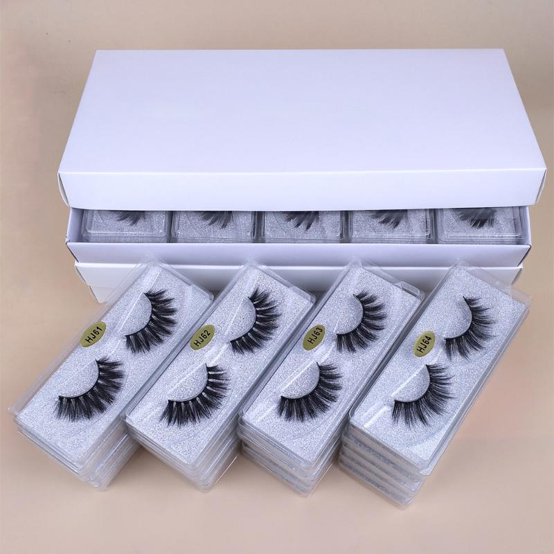 

False Eyelashes Wholesale 30/50/100pcs 3d Mink Lashes Pack Natural Eyelash Messy Makeup In Bulk Items Vendor