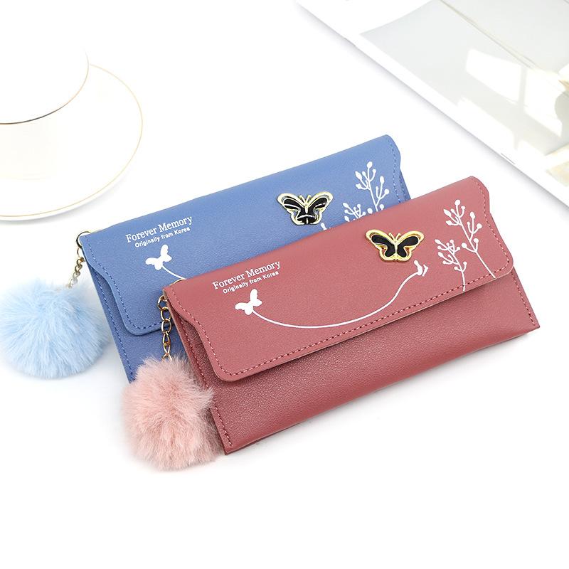 

Wallets Fashion Butterfly Women Wallet Wrist Handle Phone Case Long Section Money Pocket Pouch Handbag Women's Purse Card HoldersWallets, Black