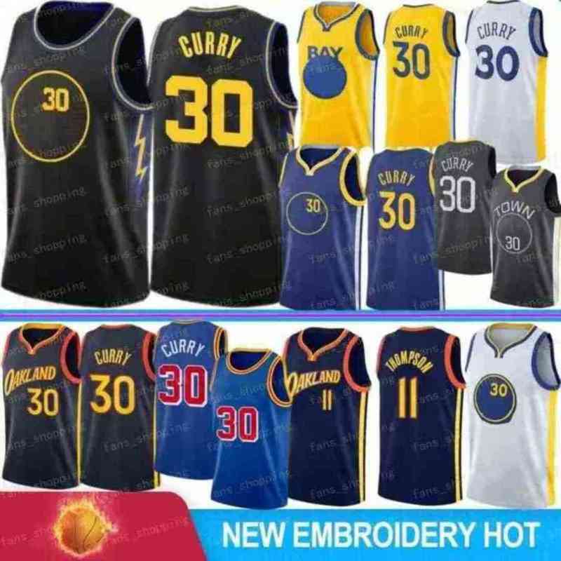 

Vintage Stephen 30 Curry City Basketball Jersey James 33 Wiseman State Klay 11 Thompson Sleeveless Blue White Black retro Shirt Jerseys 75th Anniversary, As